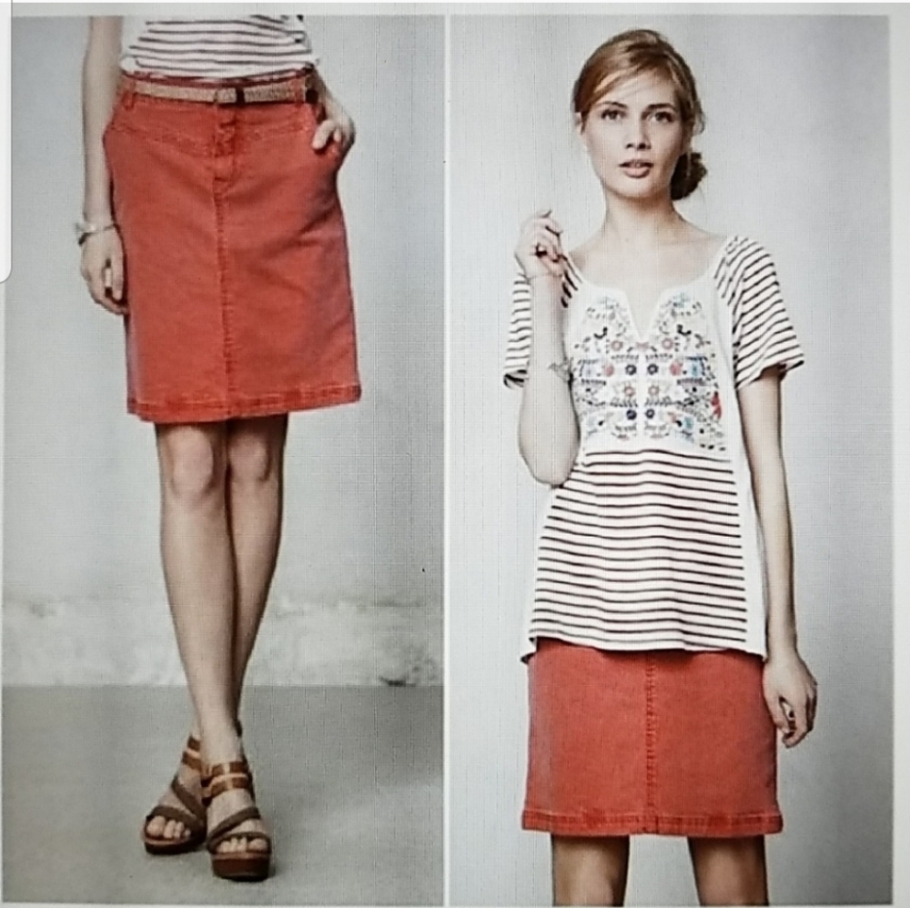 Holding Horses Anthro Denim Skirt 29
